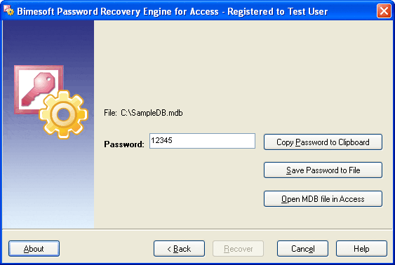 Password Recovery Engine for Access 1.2